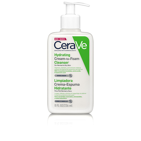 Cerave Hydrating Cream To Foam Cleanser เหมาะสำหรับผิวมัน และผิวผสม