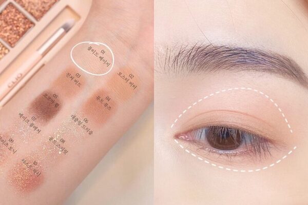 ทาอายแชโดว์ไล่เฉดเพื่อสร้างเงาให้ดูมีมิติ