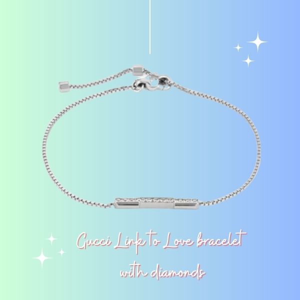 Gucci Link to Love bracelet with diamonds