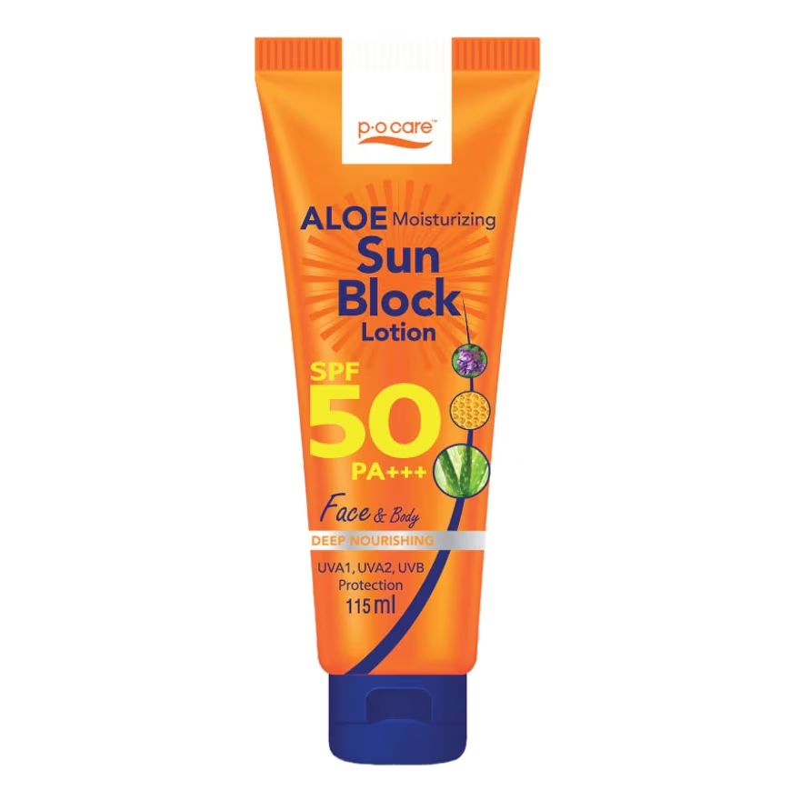 P.O. Care Aloe Moisturizing Sun Block Lotion SPF50 PA+++