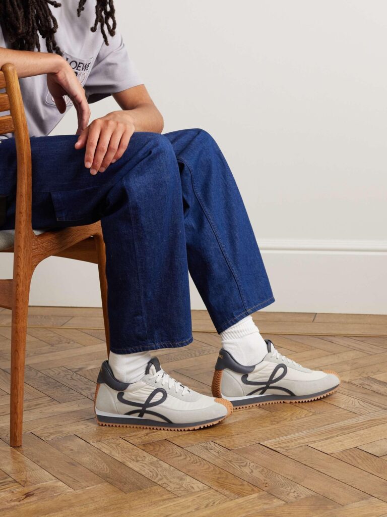LOEWE Flow Runner in Nylon and Suede